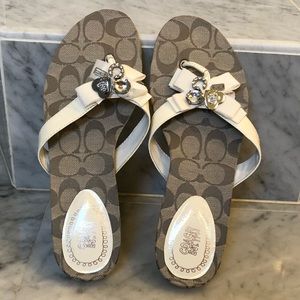 Coach Jeweled Flip-Flops